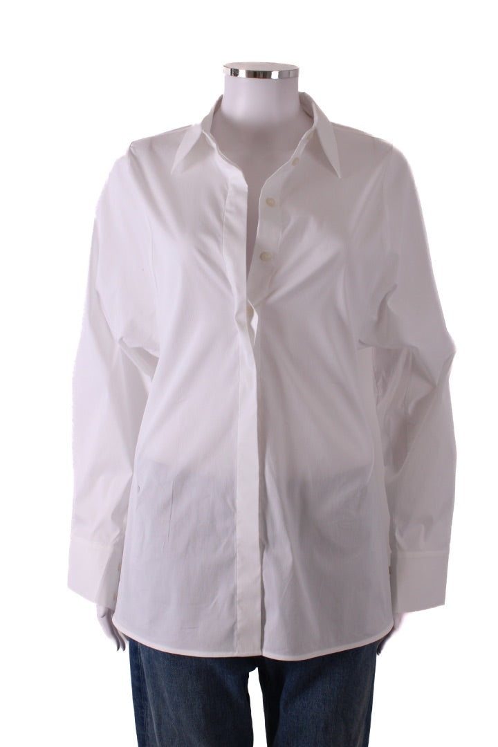 COS Ruched Detail Shirt White 36 | Default Title, White