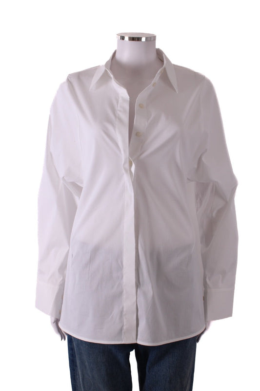 COS Ruched Detail Shirt White 36 | Default Title, White