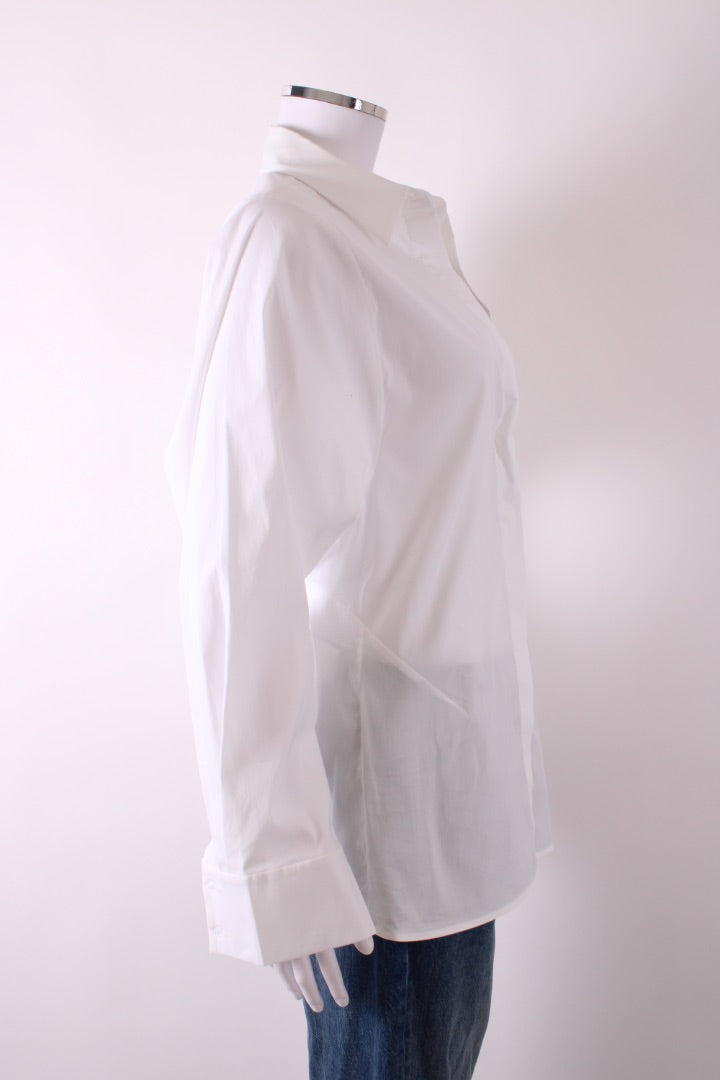 COS Ruched Detail Shirt White 36 | Default Title, White