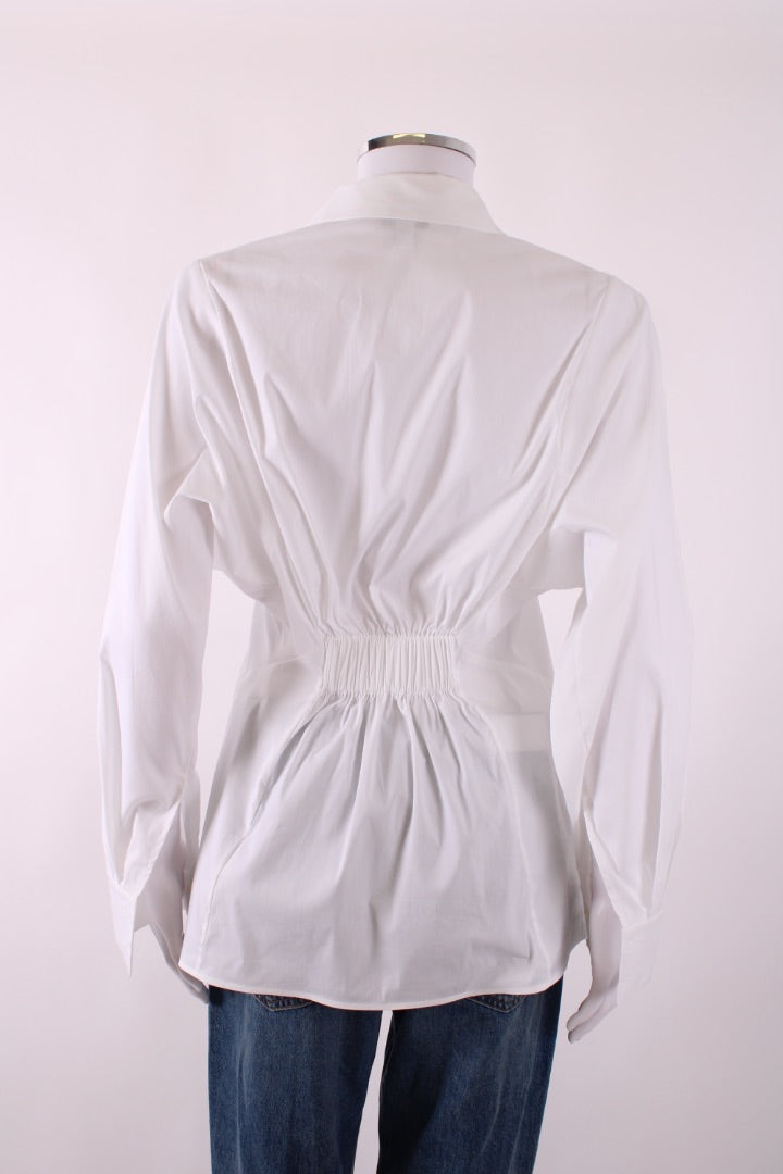 COS Ruched Detail Shirt White 36 | Default Title, White