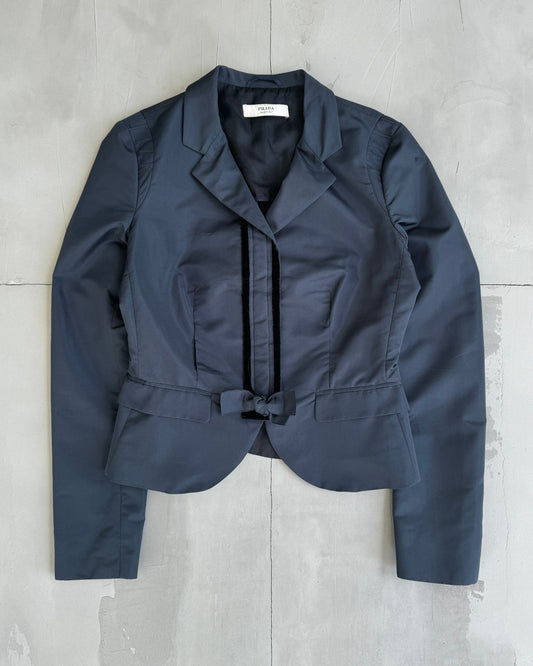 PRADA SILK & NYLON BLAZER JACKET - S/M