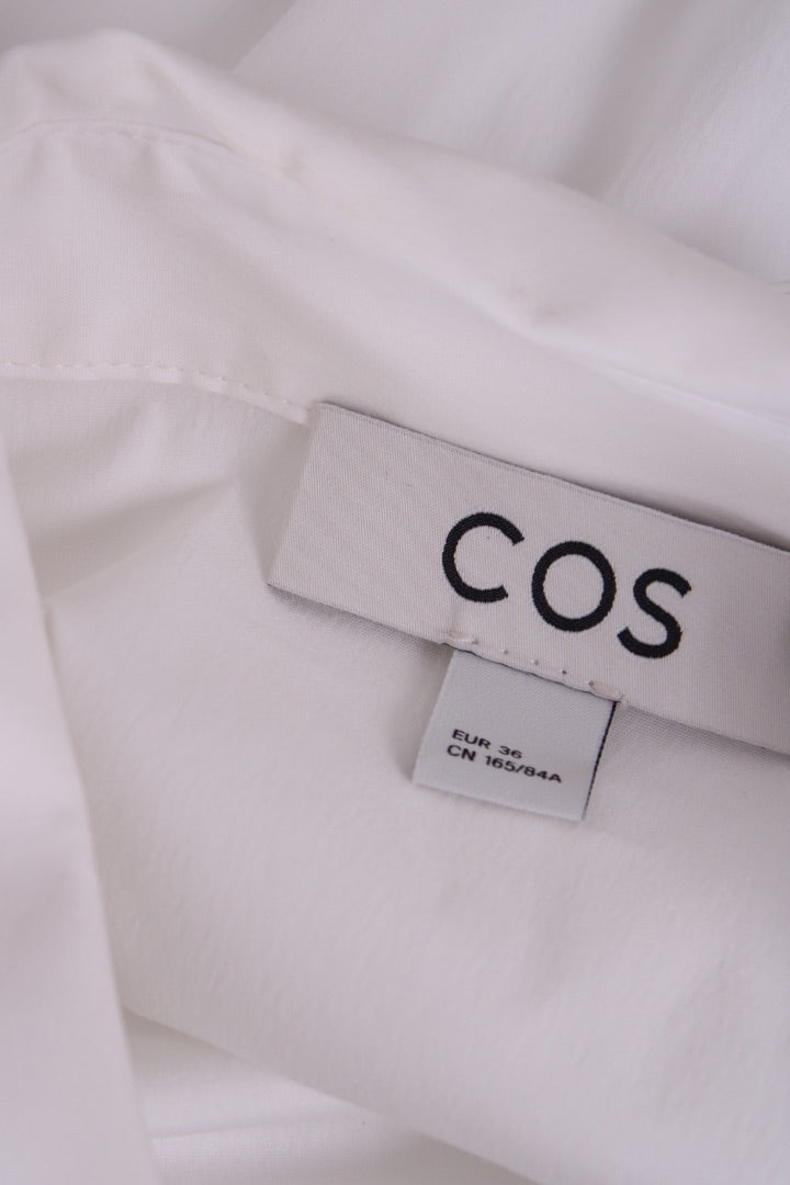 COS Ruched Detail Shirt White 36 | Default Title, White