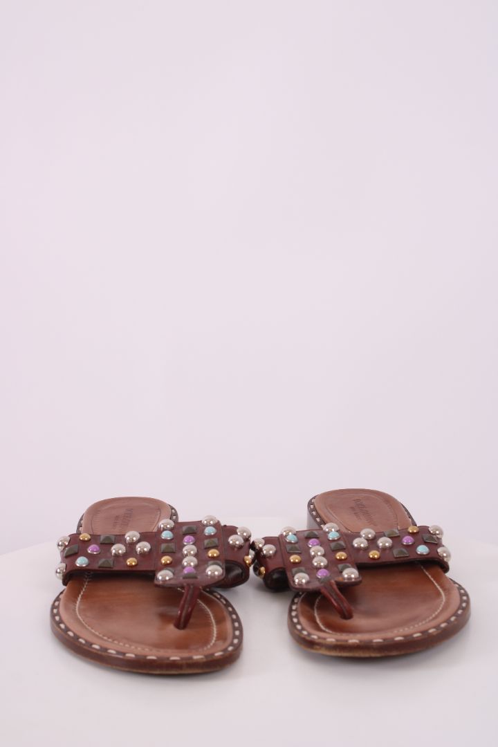 Dolce & Gabbana Studded sandals Brown 5 | DEFAULT TITLE, Brown