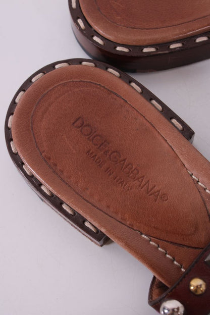 Dolce & Gabbana Studded sandals Brown 5 | DEFAULT TITLE, Brown
