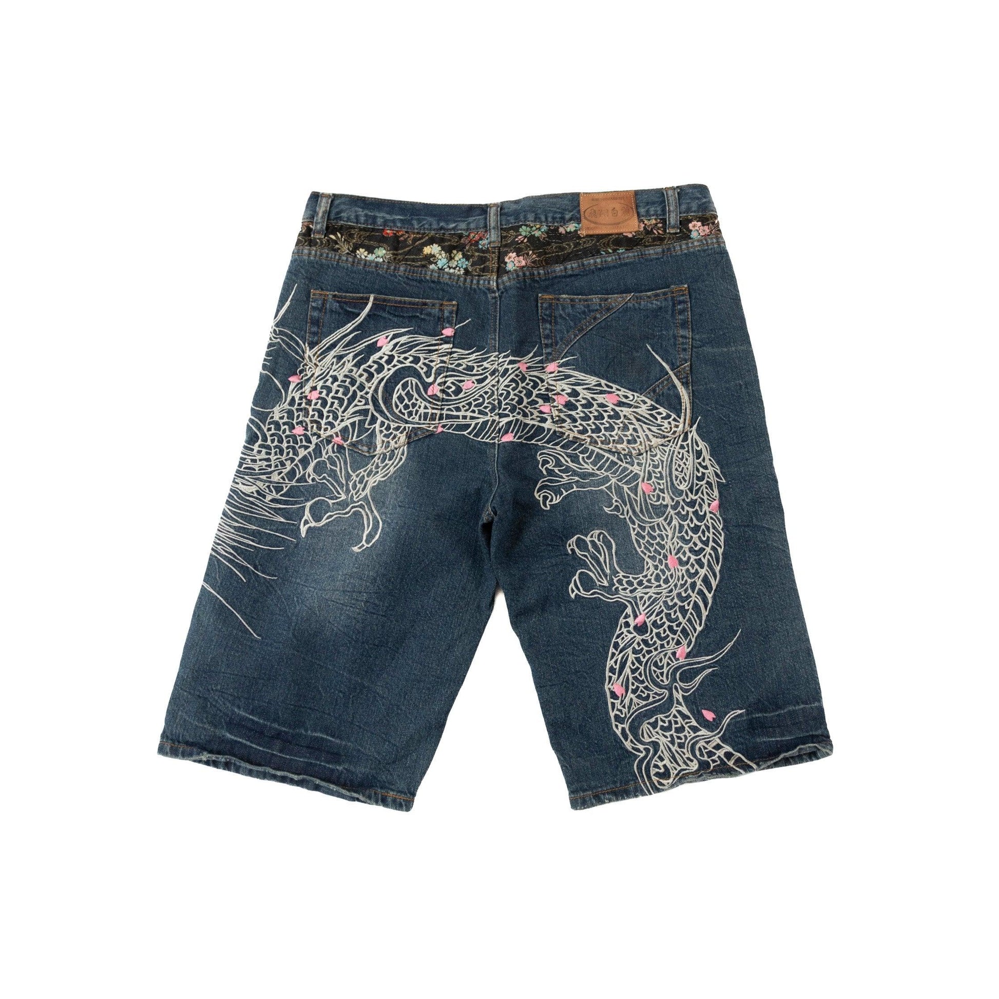 Hishyouhakurei Floral Embroidered Jorts - Known Source