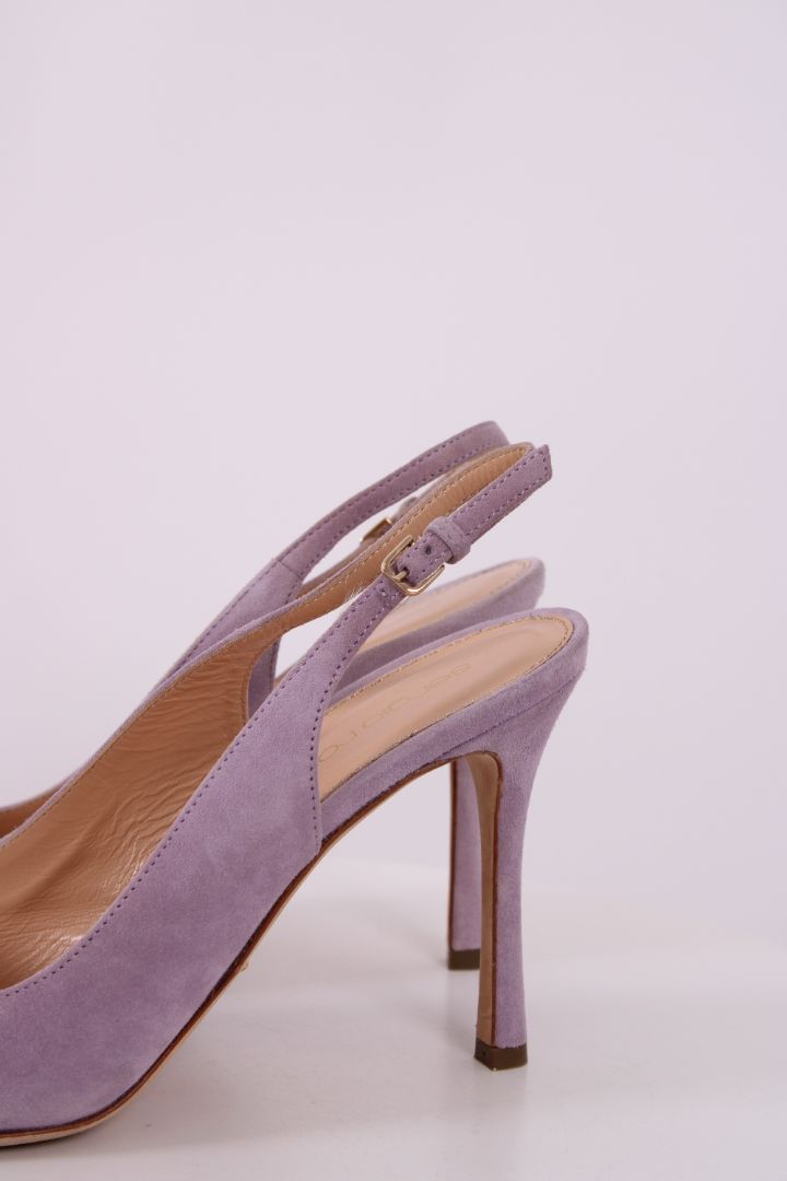Sergio Rossi Shoes SUEDE SLING BACK Lilac 39 | DEFAULT TITLE, Lilac