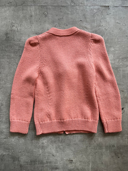 Louis Vuitton Pink Wool Brooch Detail Cardigan FA:276 (SC829) | Small, Pink