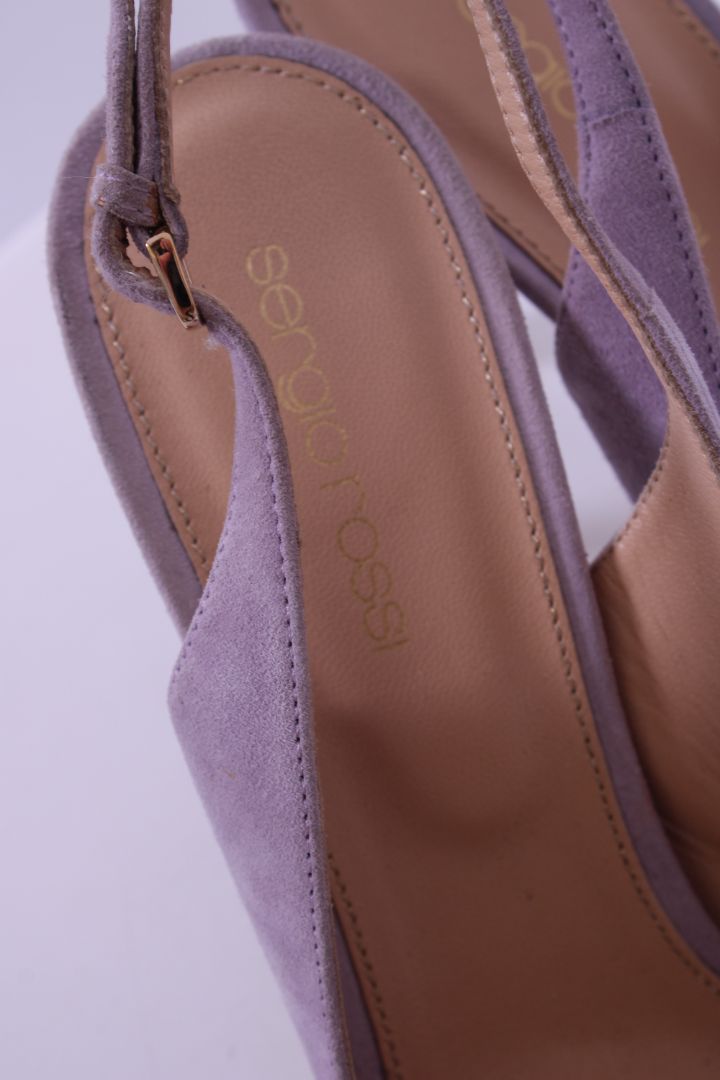Sergio Rossi Shoes SUEDE SLING BACK Lilac 39 | DEFAULT TITLE, Lilac