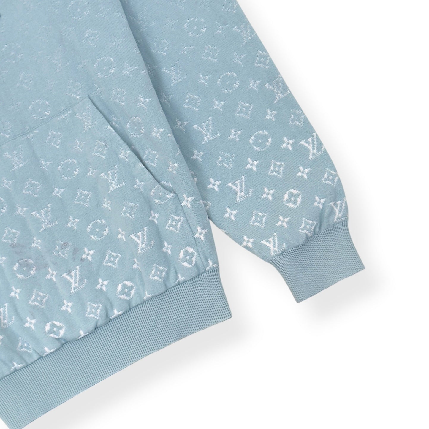 LOUIS VUITTON MONOGRAM GRADIENT HOODIE BLUE L | Large, Blue