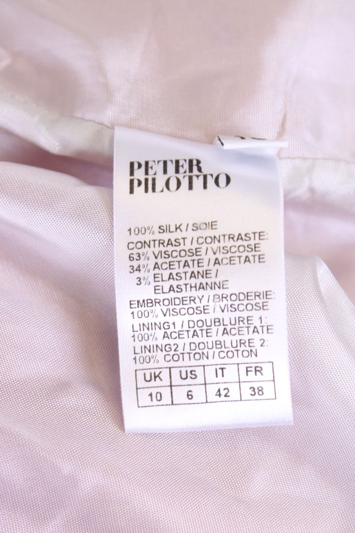 Peter Pilotto S/S Print Ruffle Dress Pink/ Blue 10 | Default Title, Blue