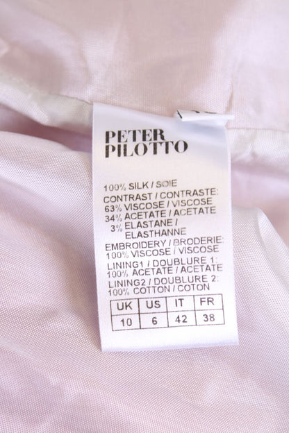 Peter Pilotto S/S Print Ruffle Dress Pink/ Blue 10 | Default Title, Blue