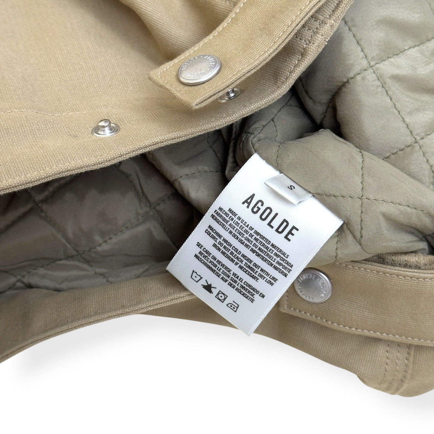 AGOLDE X RSVP GALLERY DISTRICT WORK JACKET TAUPE S | Small, Gold