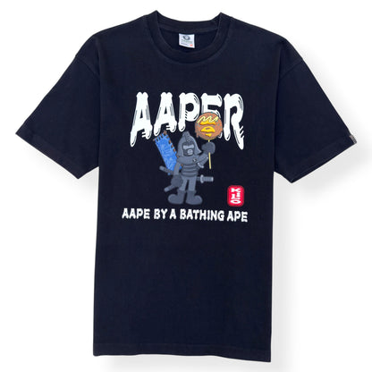 AAPE BY A BATHING APE PRINT T-SHIRT BLACK L | Large, Black