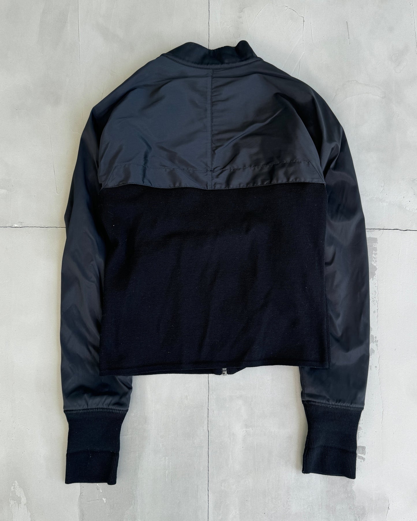 PRADA SPORT NYLON & WOOL BLACK JACKET - S | Small, Black