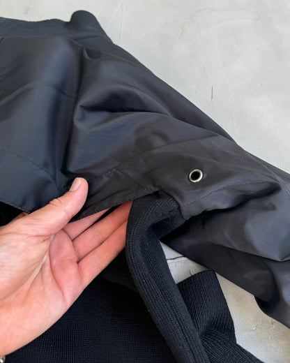 PRADA SPORT NYLON & WOOL BLACK JACKET - S | Small, Black