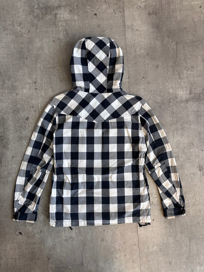 Black & White Gingham Light Weight Hooded Jacket (Sold As Seen)