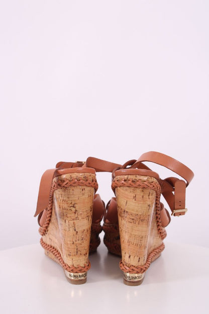 Paloma Barcelo Woven leather wedges Tan 39 | DEFAULT TITLE, Tan