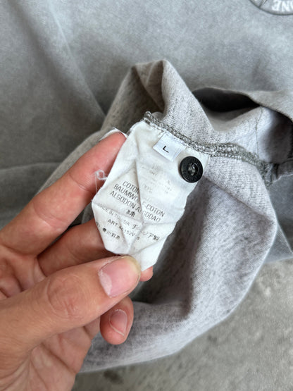 S/S 2004 Washed Grey Stone Island Logo Polo Shirt