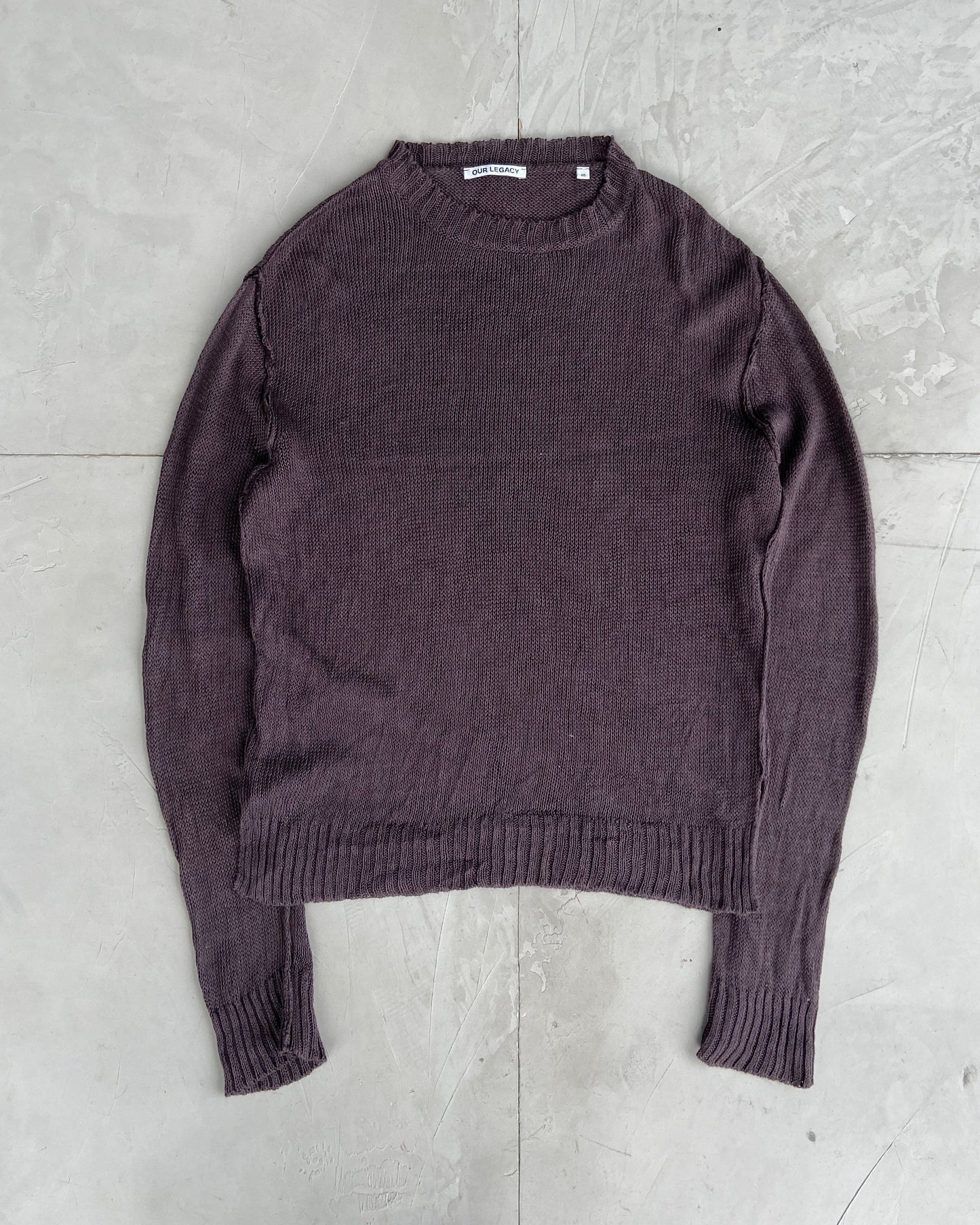 OUR LEGACY BROWN KNIT SWEATSHIRT - L | Large, Brown