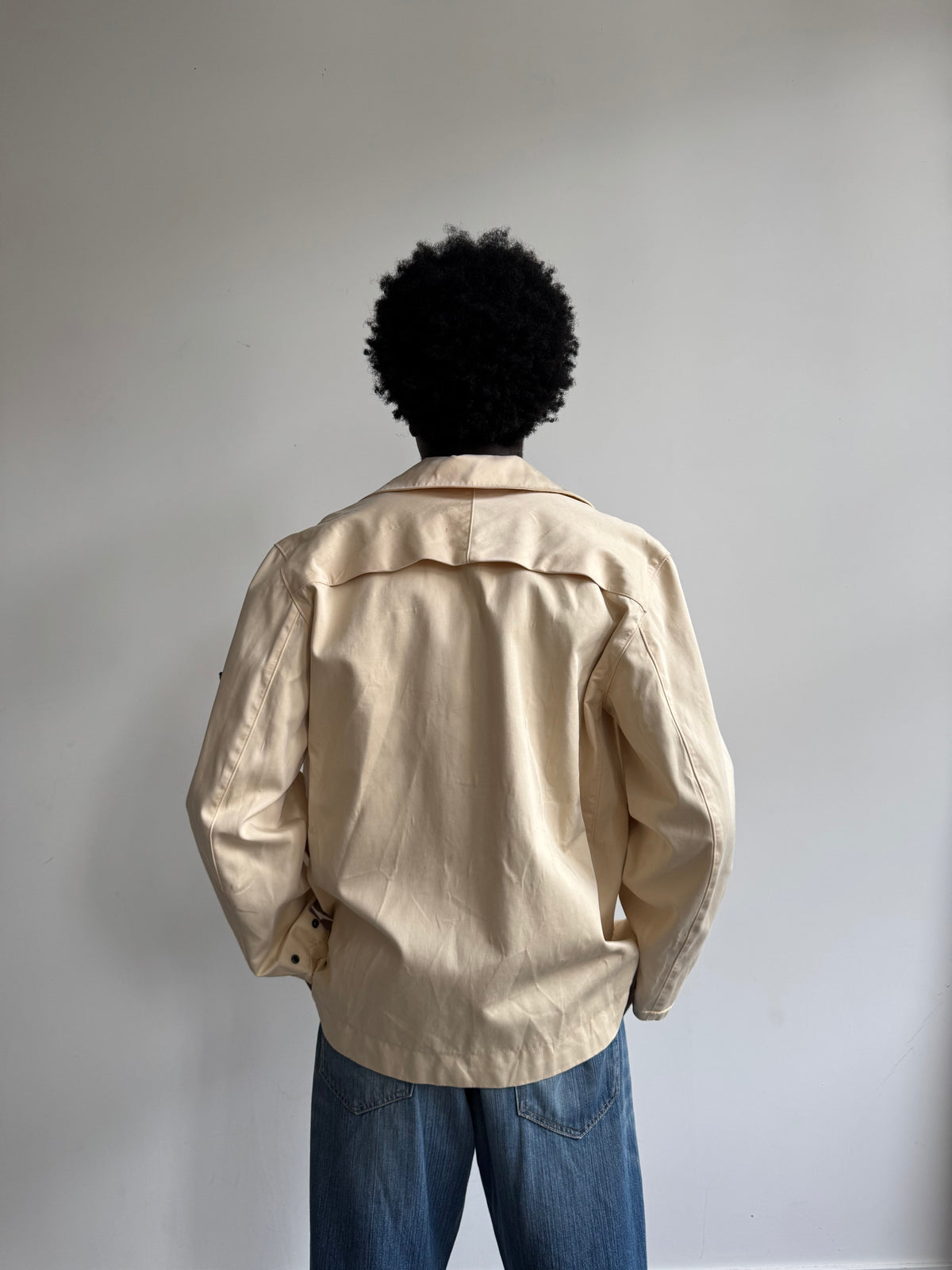 S/S 1999 Stone Island Paul Harvey Ventile Double Breasted Jacket | Large, Beige