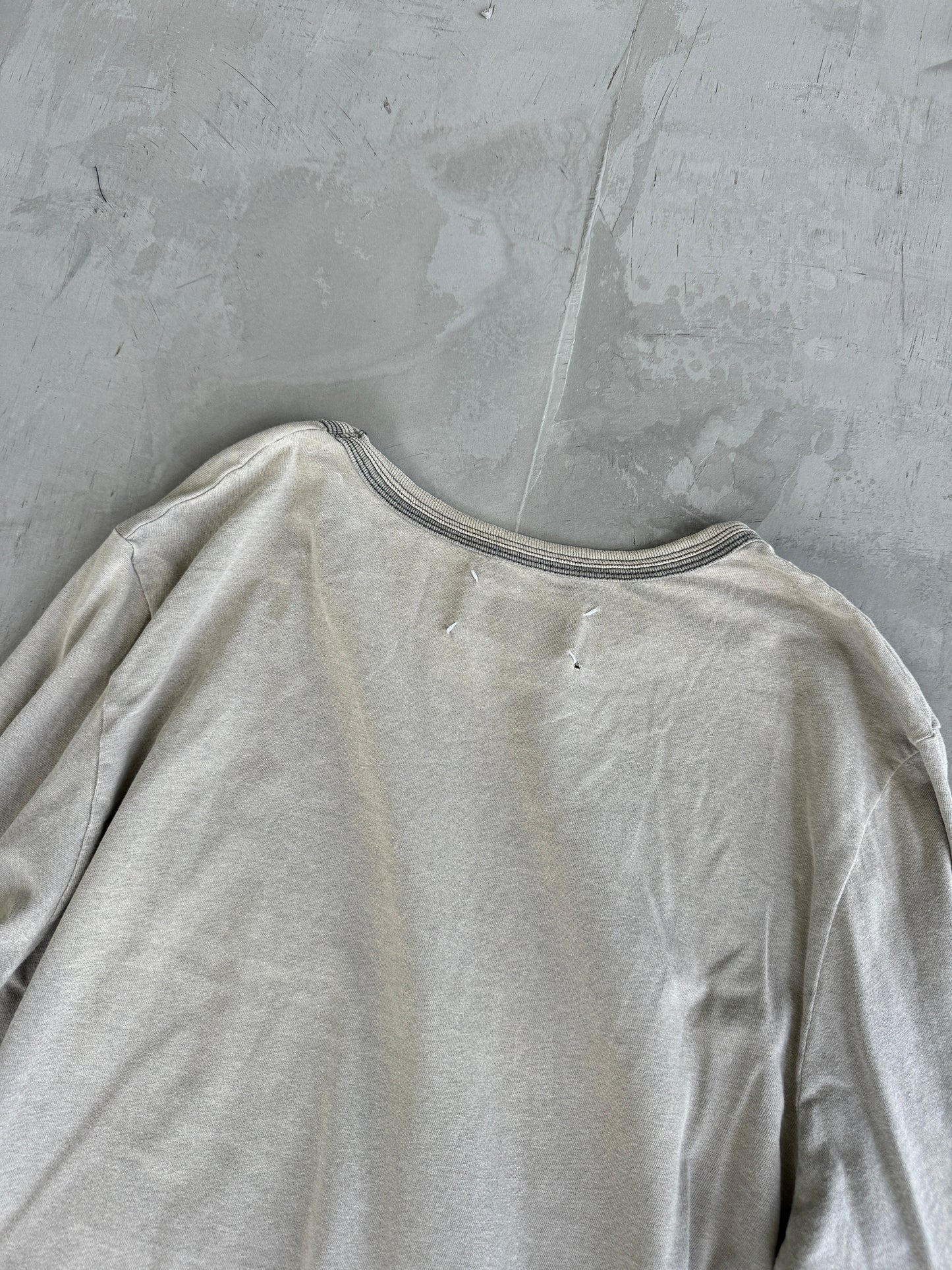 MAISON MARTIN MARGIELA LONG SLEEVE SUNBLEACHED TOP - L/XL | Large, Green