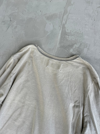 MAISON MARTIN MARGIELA LONG SLEEVE SUNBLEACHED TOP - L/XL | Large, Green