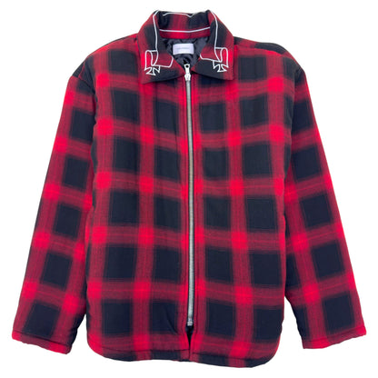 ASKYURSELF BANNED PADDED FLANNEL JACKET RED / BLACK 1 / S | Small, Black