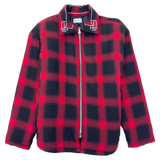 ASKYURSELF BANNED PADDED FLANNEL JACKET RED / BLACK 1 / S | Small, Black