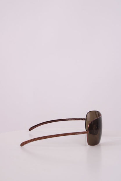 Chanel Aviator Lizard Effect Sunglasses Brown | O/S, Brown