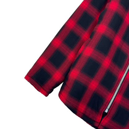 ASKYURSELF BANNED PADDED FLANNEL JACKET RED / BLACK 1 / S | Small, Black