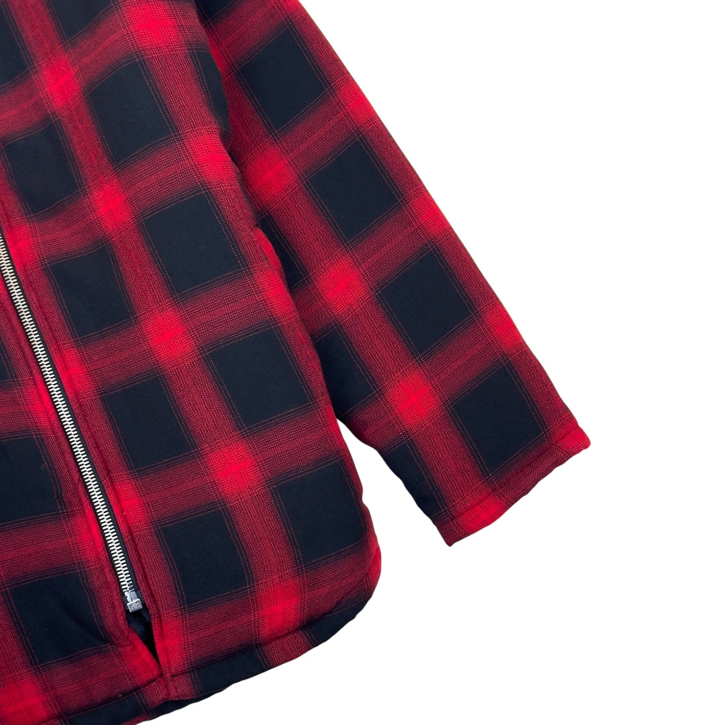 ASKYURSELF BANNED PADDED FLANNEL JACKET RED / BLACK 1 / S | Small, Black