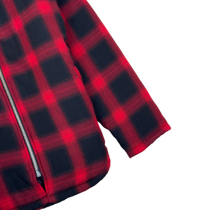 ASKYURSELF BANNED PADDED FLANNEL JACKET RED / BLACK 1 / S | Small, Black