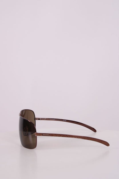 Chanel Aviator Lizard Effect Sunglasses Brown | O/S, Brown