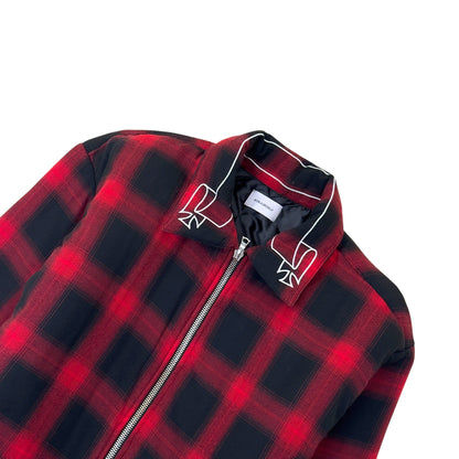 ASKYURSELF BANNED PADDED FLANNEL JACKET RED / BLACK 1 / S | Small, Black