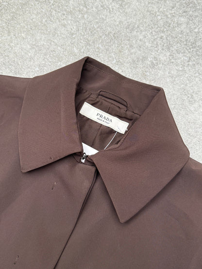 Prada Technical Fabric Brown Jacket