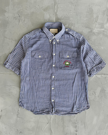 Gucci AW20 'Mon Petit Chou' Checkered Short Sleeve Shirt - M