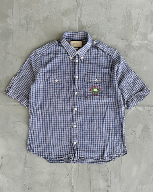 Gucci AW20 'Mon Petit Chou' Checkered Short Sleeve Shirt - M