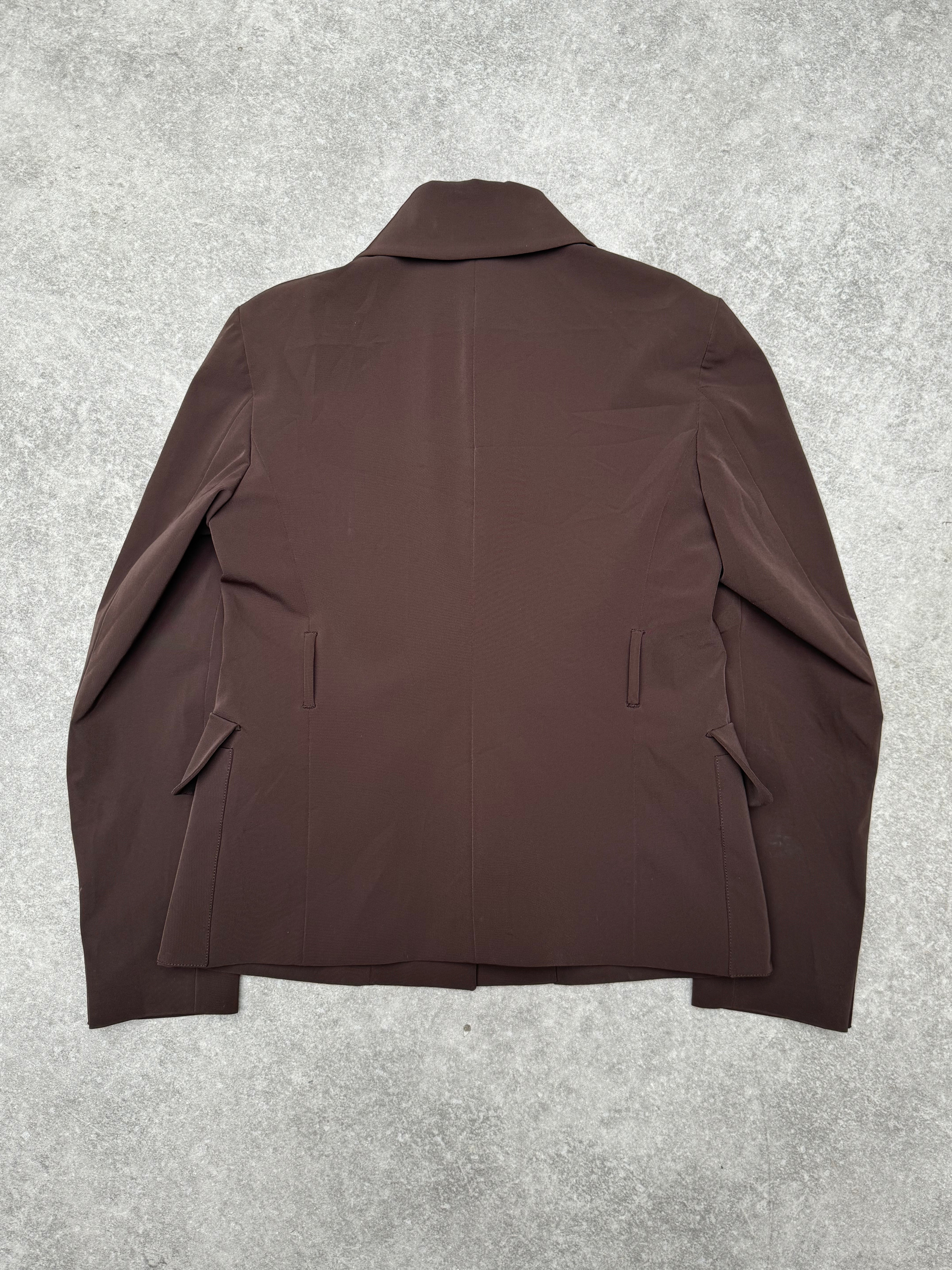 Prada Technical Fabric Brown Jacket Known Source