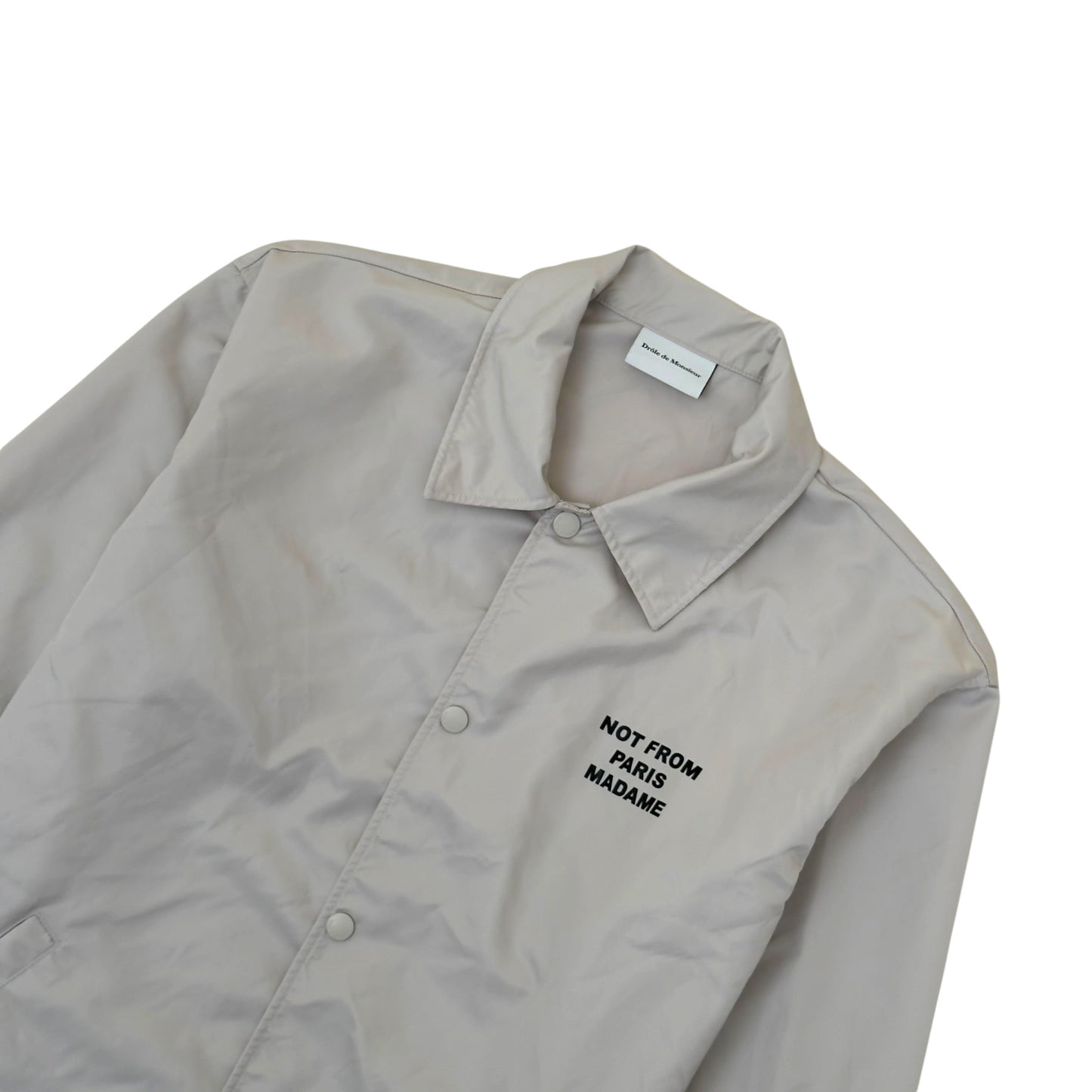 DRÔLE DE MONSIEUR NYLON JACKET CREAM S | Small, Cream