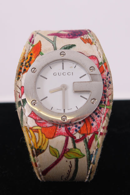 Gucci Floral Print Watch White/ Multi Coloured | O/S, Red