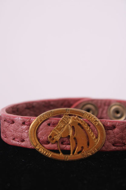 Fendi Selleria Horse Bracelet Dusty Pink | O/S, Gold