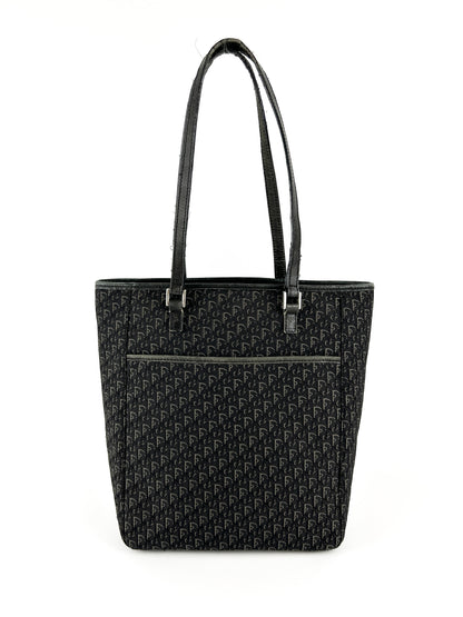 Vintage Christian Dior Monogram Black Tote Bag (2003) | O/S, Black