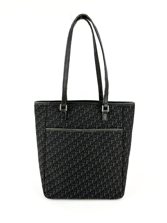 Vintage Christian Dior Monogram Black Tote Bag (2003) | O/S, Black