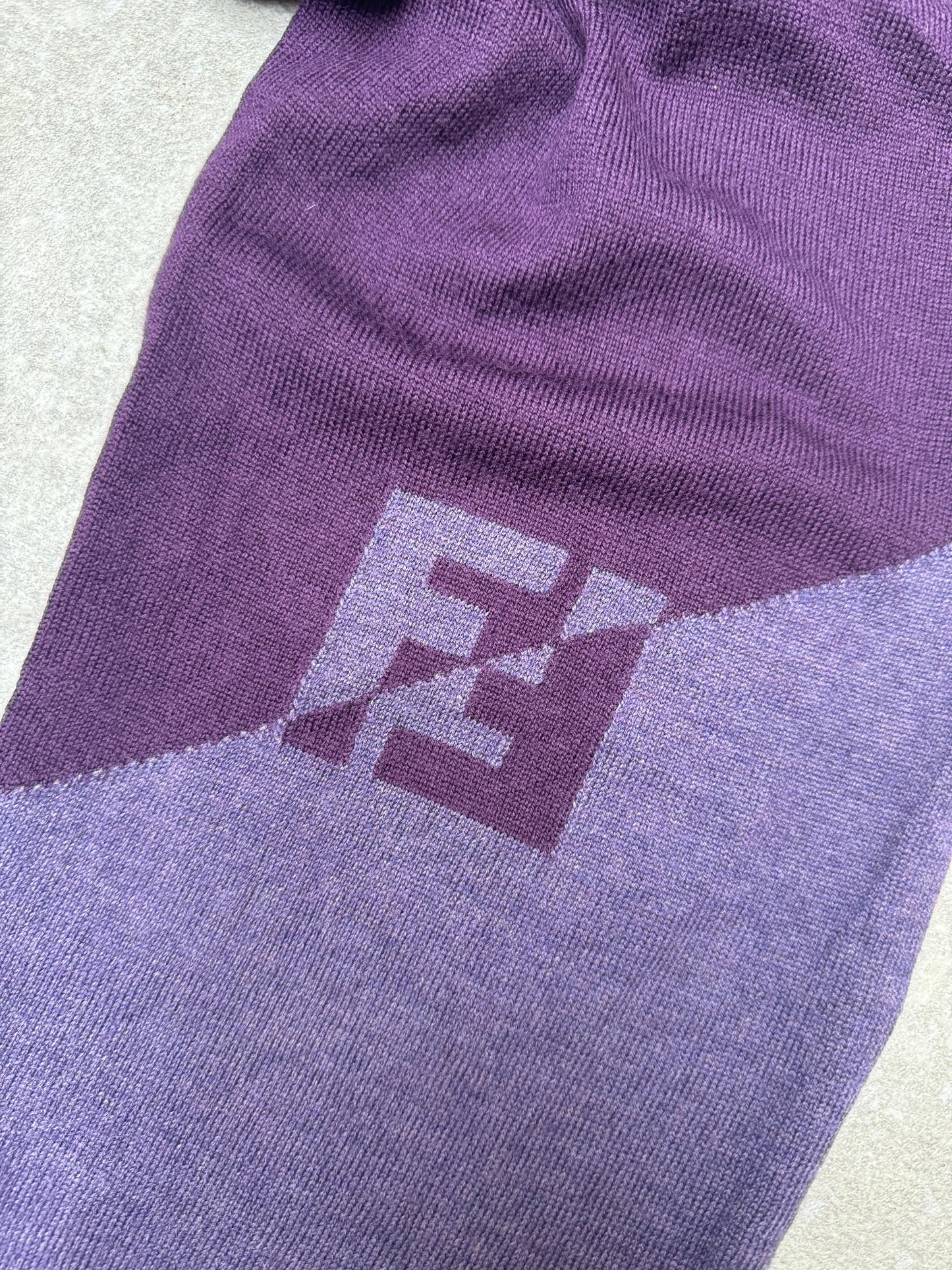 Fendi Purple Knit Scarf