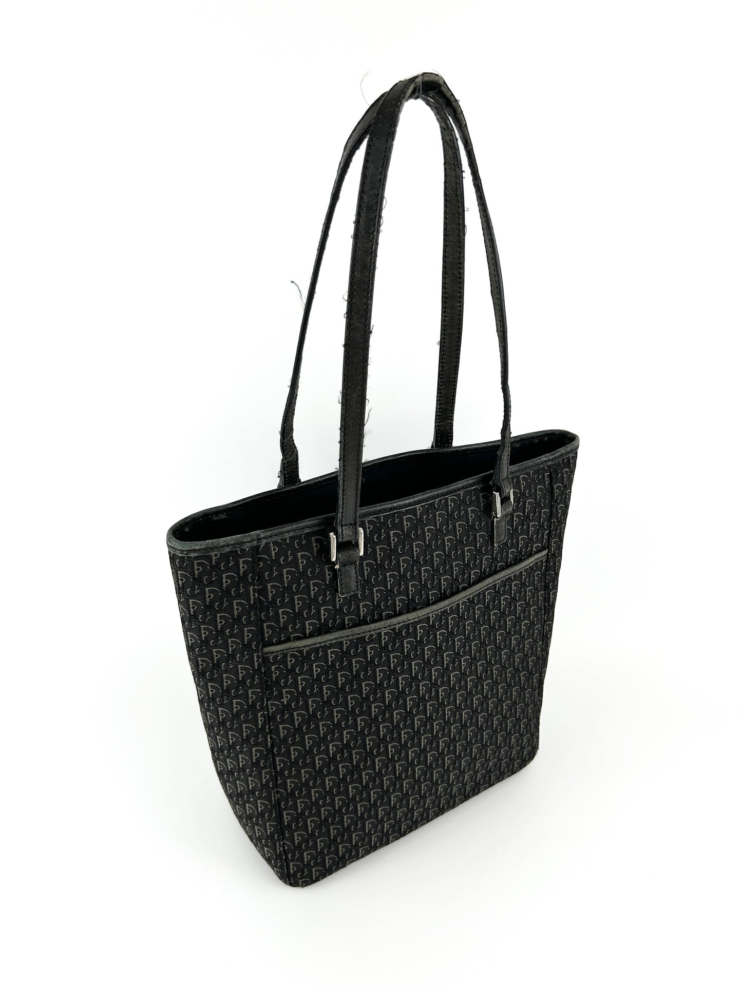 Vintage Christian Dior Monogram Black Tote Bag (2003) | O/S, Black
