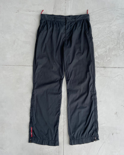 PRADA SPORT COTTON WIDE LEG TROUSERS - W30/31