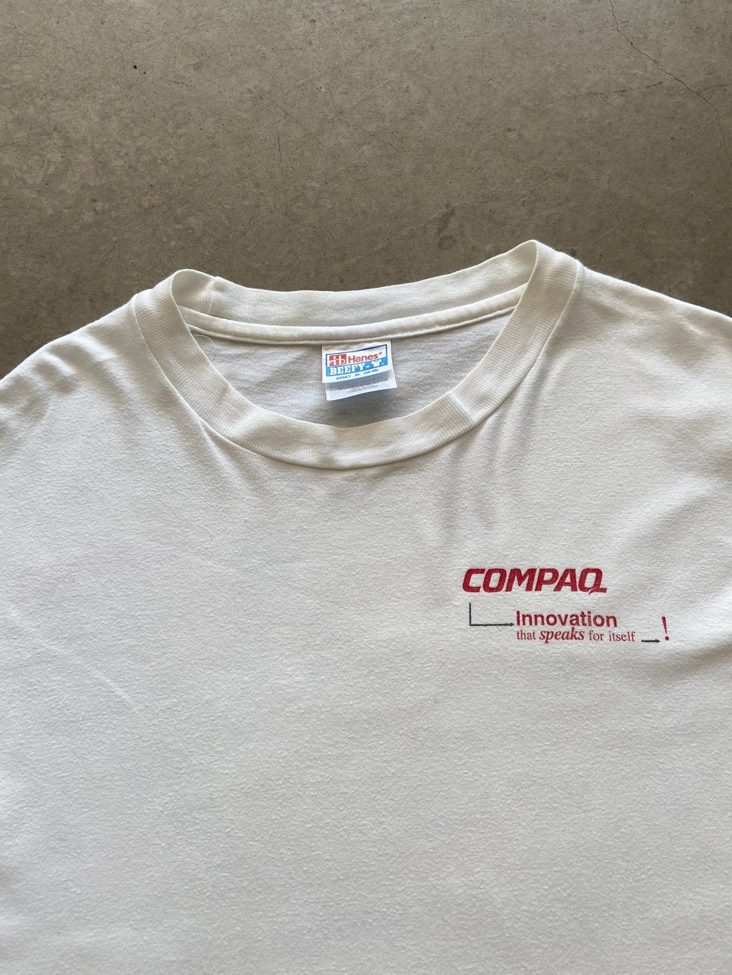1990's Compaq Online T-Shirt - XL | X-Large, Red