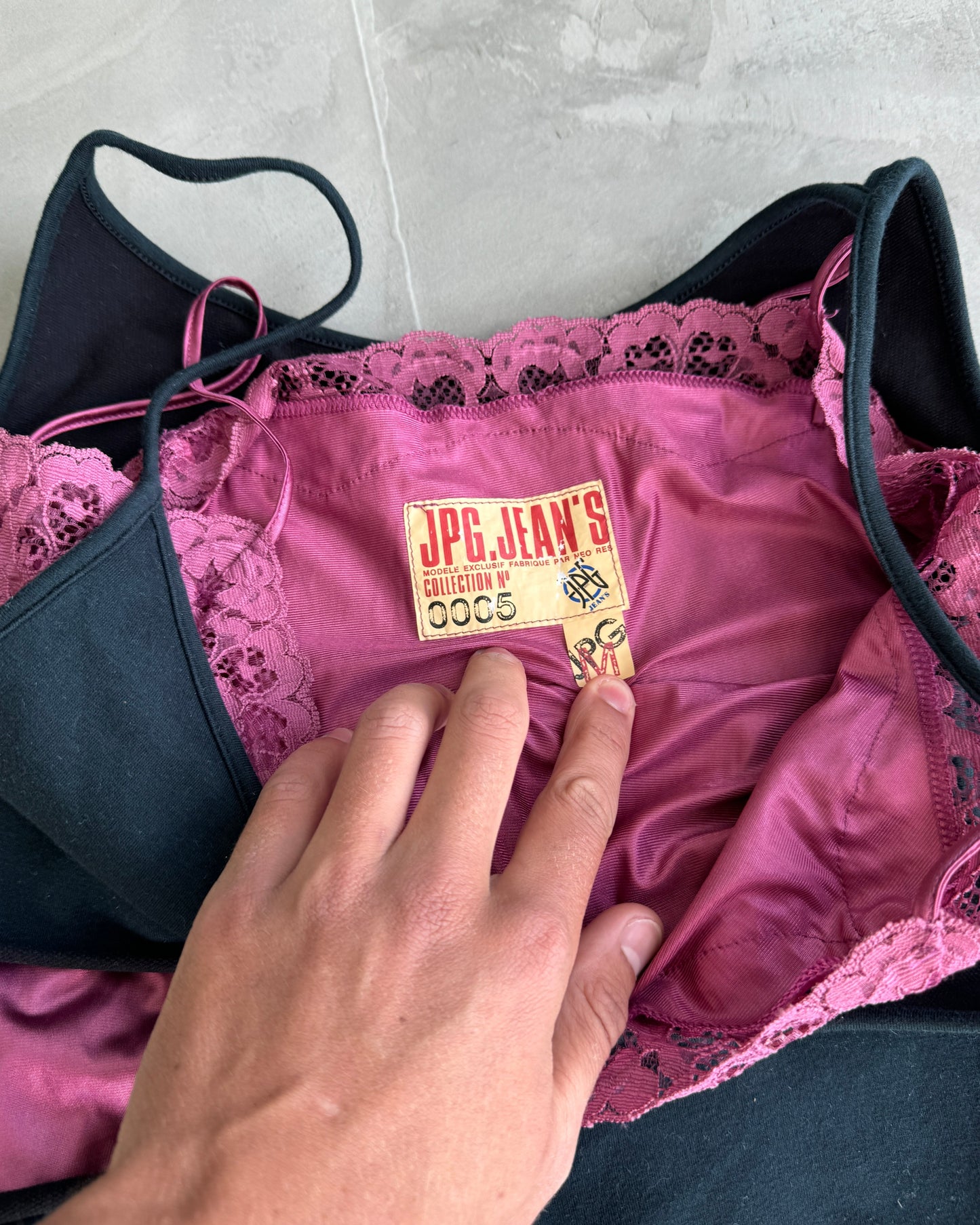 JPG Jean’s Collection 005 Cut Out Dress with Lace Slip Dress - M