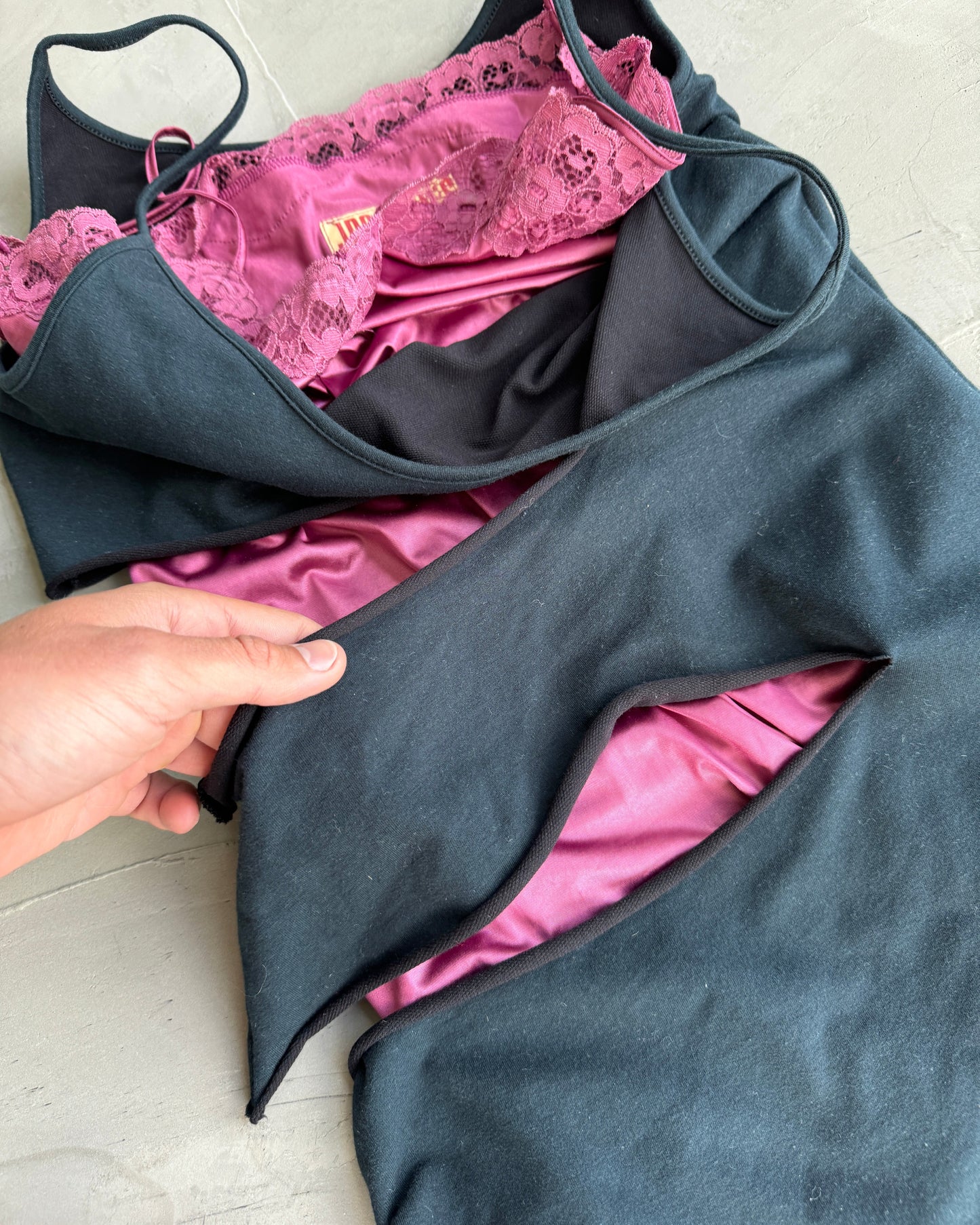 JPG Jean’s Collection 005 Cut Out Dress with Lace Slip Dress - M