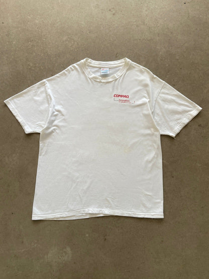 1990's Compaq Online T-Shirt - XL | X-Large, Red